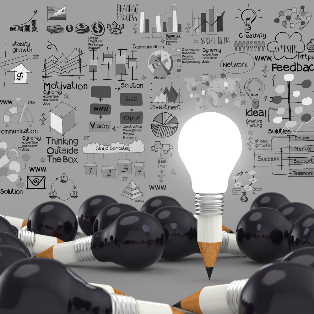 creative design business as pencil lightbulb 3d as business design concept creative design business as pencil lightbulb 3d as business design concept
